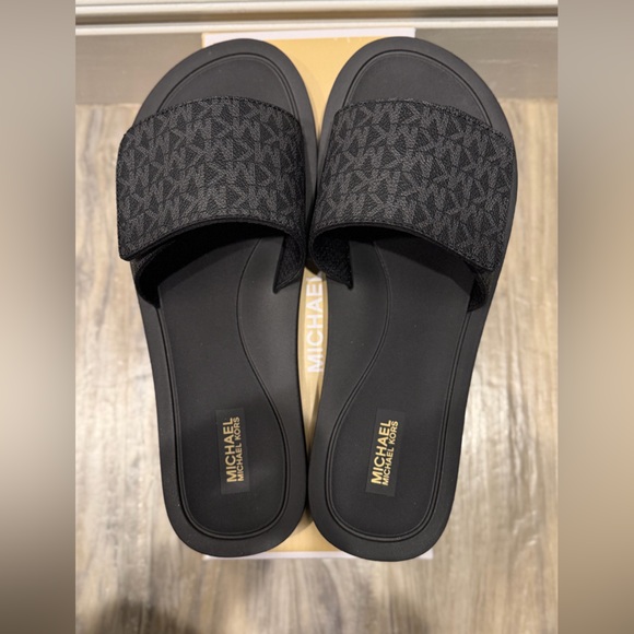 Michael Kors Shoes - Michael Kors Black Wade Slide Footwear